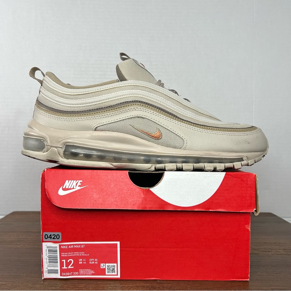Nike Air Max 97 Cream Khaki Size M12/W13.5